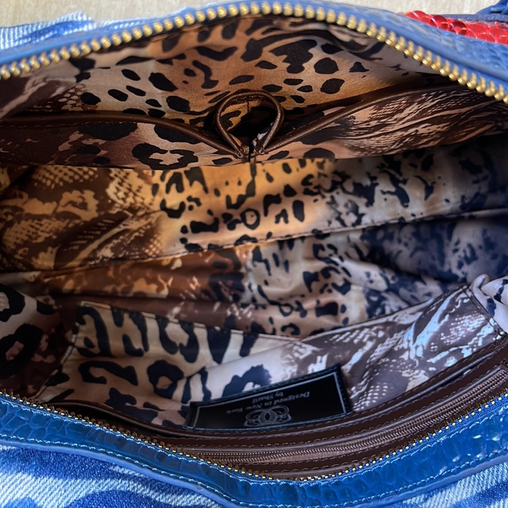 Sharif Denim 1827 Patriotic Bag With Stars & Stripes Sequins & Studs Bag - Picture 13 of 16